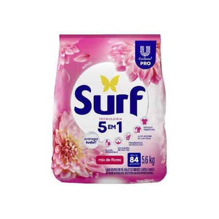 Lava roupas em po mix de flores surf 5.6kg