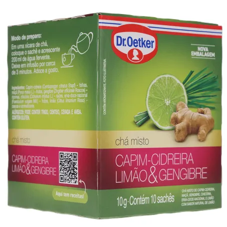 Chá Dr Oetker Cidreira e Limão/Gengibre C/10 Sachês 360-32