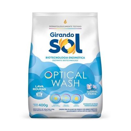 Lava-roupas Pó Floral Paris Girando Sol Optical Wash Pacote 400G
