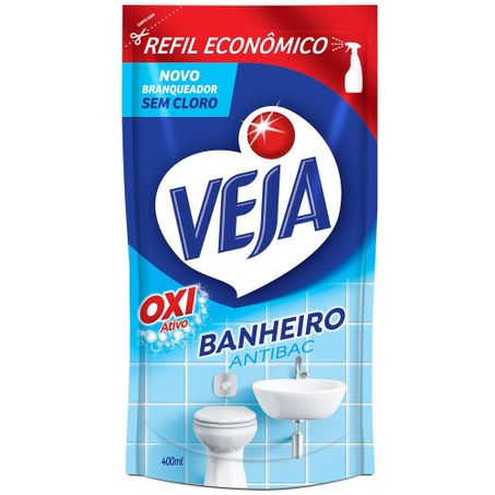Limpador Veja 400ml Oxi Banheiro Refil Antibac