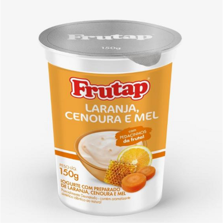 IOGURTE FRUTAP NATURAL LARANJA/CENOURA/MEL 150G