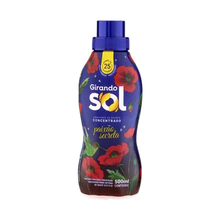 Amaciante Girando Sol Concentrado Paixão Secreta Frasco 500ml 
 
