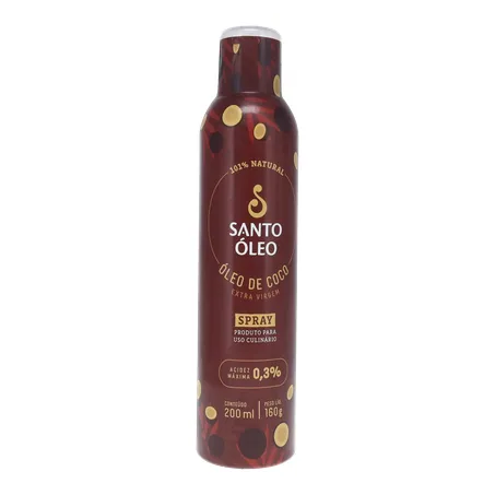 ÓLEO DE COCO EXTRA VIRGEM SPRAY 200ML - SANTO OLEO 360-35
