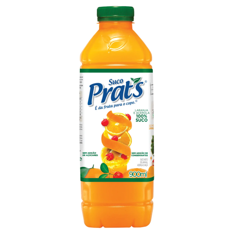 SUCO PRATS 900ML LARANJA/ACEROLA/MACA INTEGRAL