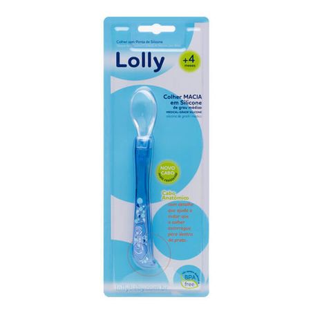 Colher lolly p.silicone azul 7115