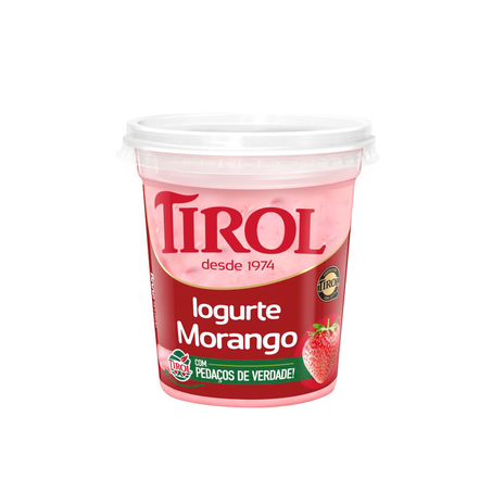 Iogurte Tirol Kon Frutas Morango Pote 500G