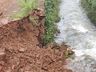 Margens do Rio Cedro desmoronam devido ao excesso de chuvas registradas nas últimas semanas