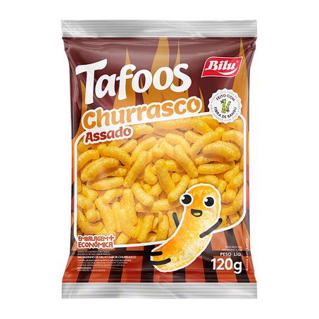 SALGADINHO BILU TAFOOS CHURRASCO PACOTE 120G