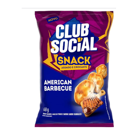 BISCOITO SNACK BARBECUE CLUB SOCIAL NABISCO 68G