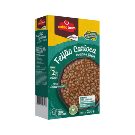 Feijao Carioca Caldo Bom 250g A Vapor