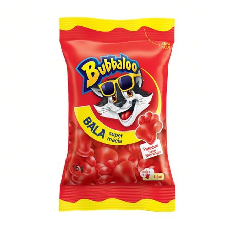 Bala bubbaloo morango 15gr