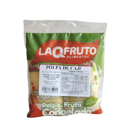 POLPA DE FRUTA LAQ FRUTO CAJU 400G 