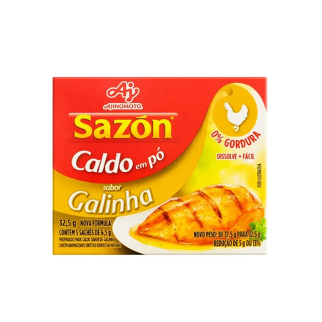 Caldo em Pó Sazón Galinha Sachê 6.5gr - Caixa com 5un - 32.5gr