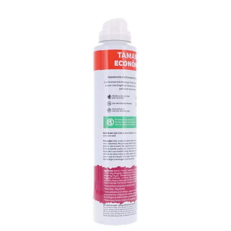 DESODORANTE AEROSOL MONANGE FEMININO TAMANHO ECONÔMICO FRUTAS VERMELHAS 200ML 360-13