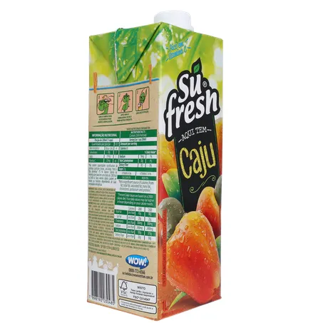 Bebida de Fruta Adoçada Su Fresh Caju Caixa com Tampa 1lt 360-31