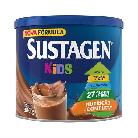 Pó para Preparo de Bebida Sustagen Kids Chocolate  Lata 380gr