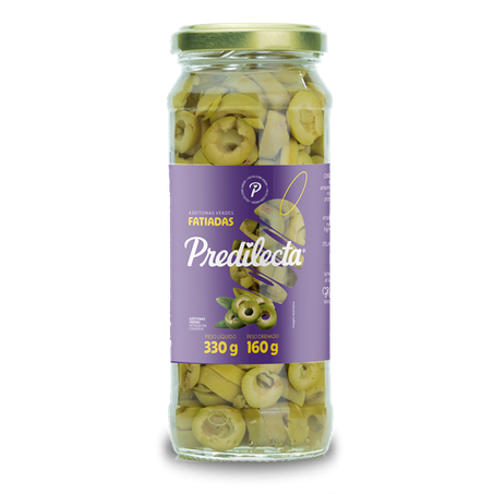 AZEITONAS PREDILECTA VERDE VIDRO FATIADA 160G