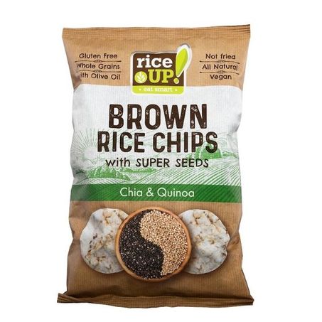 CHIPS RICE UP DE ARROZ INTEGRAL CHIA E QUINOA 60G