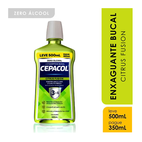 ANTI SEPT BUCAL CEPACOL CITRUS FUSION SEM ÁLCOOL 5