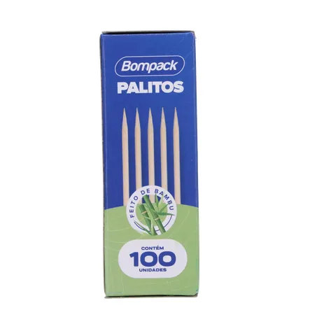 Palitos de bambu bompack bandeja c/100 360-0