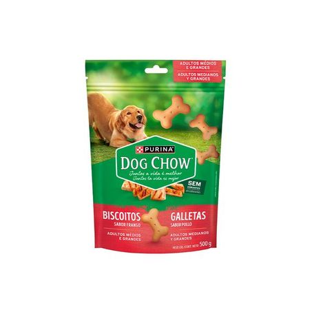 Biscoito P/Cães Dog Chow Rc Md/Gde Frango 500g