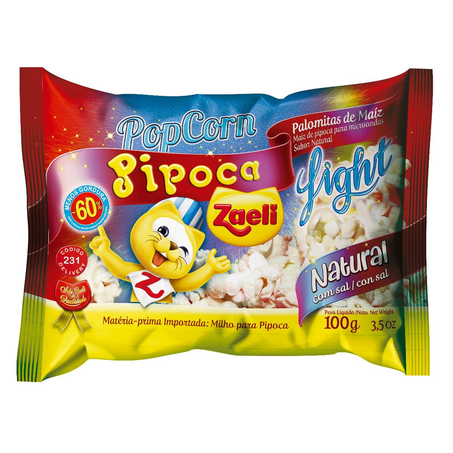 Milho de Pipoca para Micro-ondas Zaeli 100g - Natural - Light