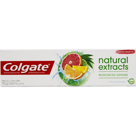 Gel Dental Colgate 90g - Natural Extracts - Defesa Reforçada