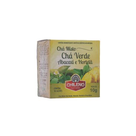 Chá Misto Chileno Chá Verde, Abacaxi, Hortelã e Erva-Mate Caixa com 10un - 10gr 360-57