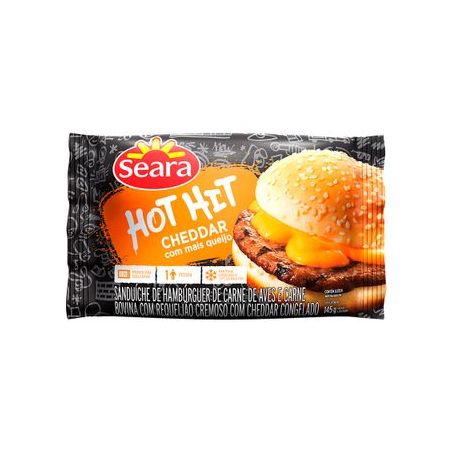 Sanduíche Seara Hot Hit Cheddar Mais Queijo 145G