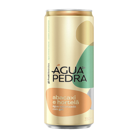 Água Saborizada com Gás Água Da Pedra Abacaxi e Hortelã Lata 350ml