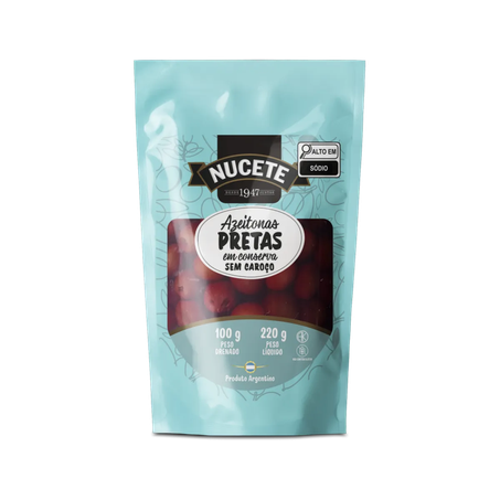 Azeitona Preta Nucete S/Caroço 100g