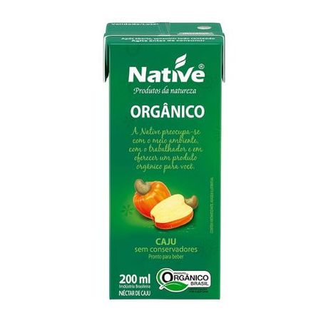 Suco Native Orgânico Néctar Cajú Caixa 200ML