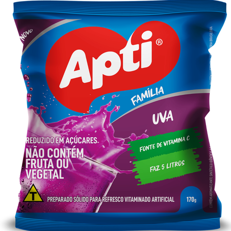 Refresco em po apti familia 170g uva (faz 5 litros)