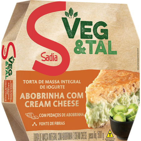 Torta Sadia 500g - Veg&Tal - Abobrinha com Cream Cheese