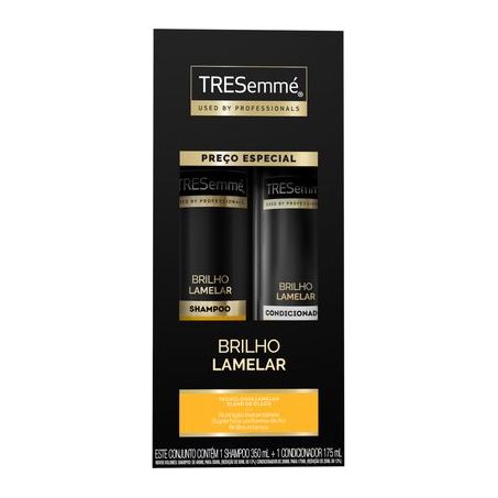 Kit Shampoo 350ml + Condicionador 175ml TREsemmé Brilho Lamelar Caixa com 2un - 525ml