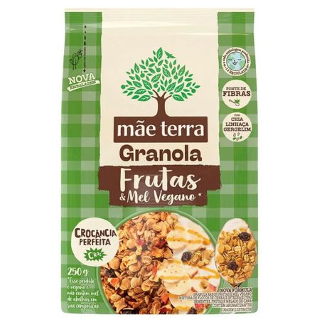Granola Mãe Terra Frutas & Mel Vegano Pacote 250gr