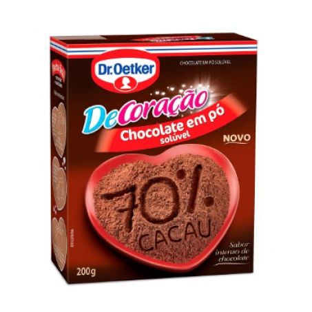 Chocolate em pó dr oetker 70% cacau 200g