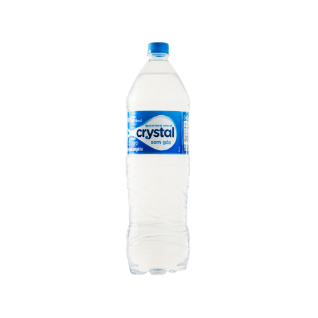 ÁGUA MINERAL NATURAL SEM GÁS CRYSTAL GARRAFA 1,5L