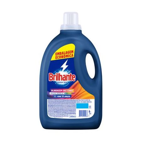 Lava Roupas Líquido Brilhante Limpeza Total Galão 5lt - Embalagem econômica