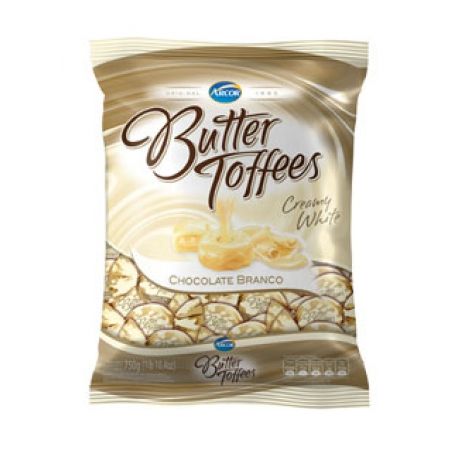 Bala butter toffes 130g chocolate branco