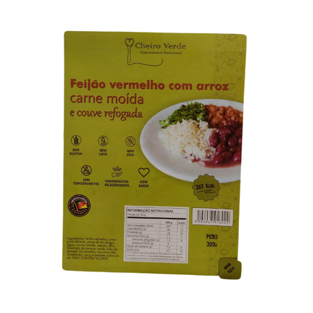 Feijão Vermelho, Carne e Couve Cheiro Verde 300g