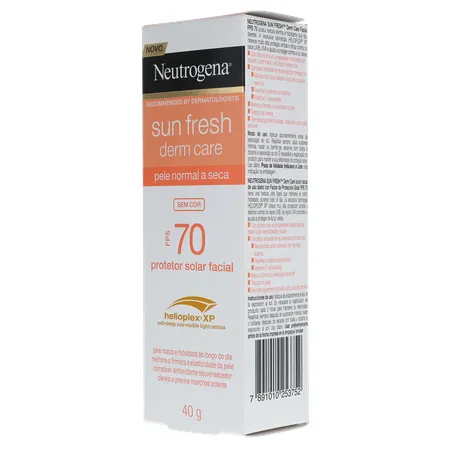 PROTETOR SOLAR FACIAL NEUTROGENA SUN FRESH DERM CARE SEM COR FPS 70 40G 360-4