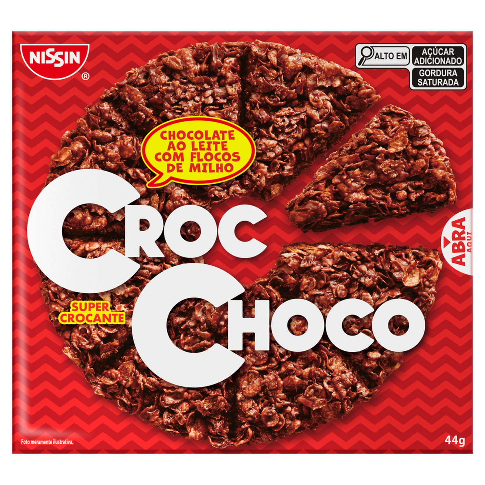 choco  Chocolate Ao Leite Nissin Croc Choco 44g | Koch Supermercado