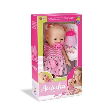 Boneca Aninha Dorme Bebê Divertoys