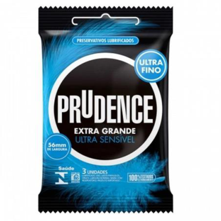 Preservativo prudence extra grande ultra sensível com 3 unidades