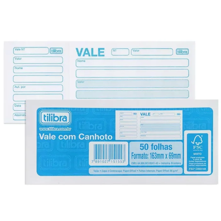 Esc talao vale sd com canhoto 50 folhas