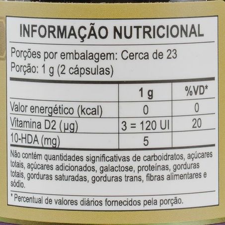 GELEIA REAL + COGUMELO 500MG 45 CAPSULAS UNILIFE 360-1