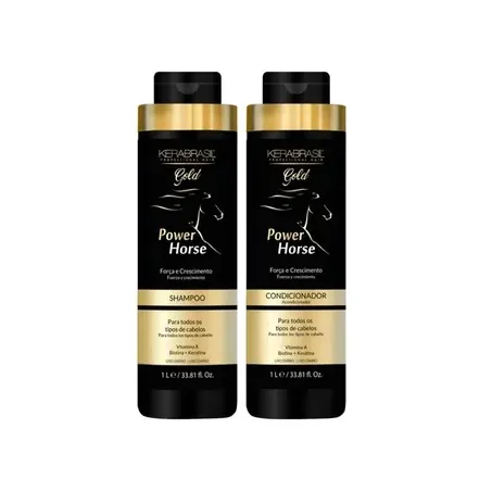 Kit Kerabrasil Kera Horse Shampoo 1l e Condicionador 1l 
 