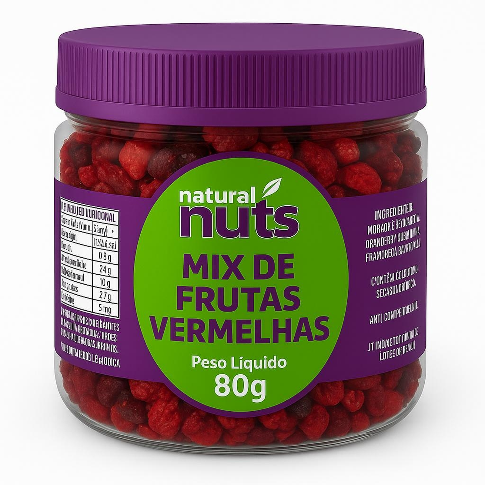 Mix de Frutas Vermelhas Natural Nuts 80g | Super Koch