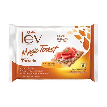 Torrada Light Marilan                        Lev Magic Toast Original Pacote 110gr